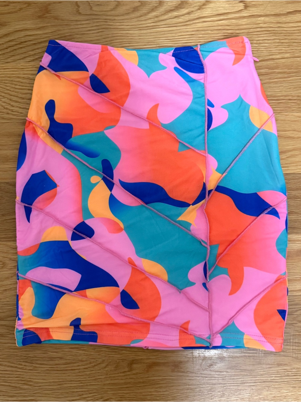 Tiger Mist Briar Skirt- Abstract Multi-Color Mini Skirt - Picture 2 of 2